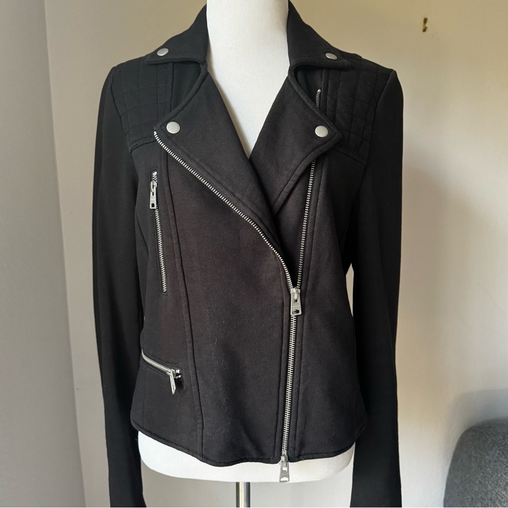 All Saints Kit Biker Sweat Jacket
